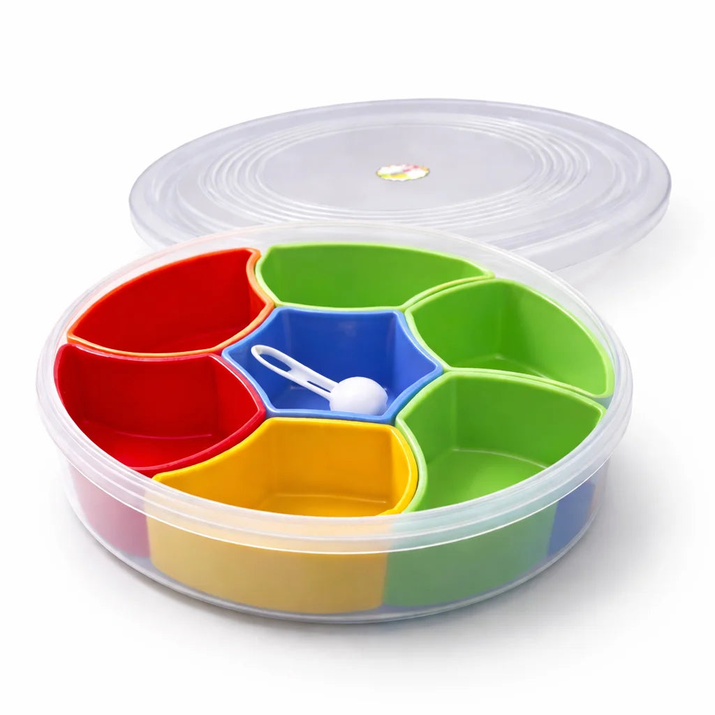 Plastic Masala Box Set 7 Section Spice Organizer | HAULKART