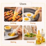oil dispenser with brush for air fryer and bbq