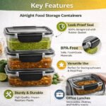 Plastic Food Storage Containers Airtight Set of 3 (250ml) | HAULKART - Image 3