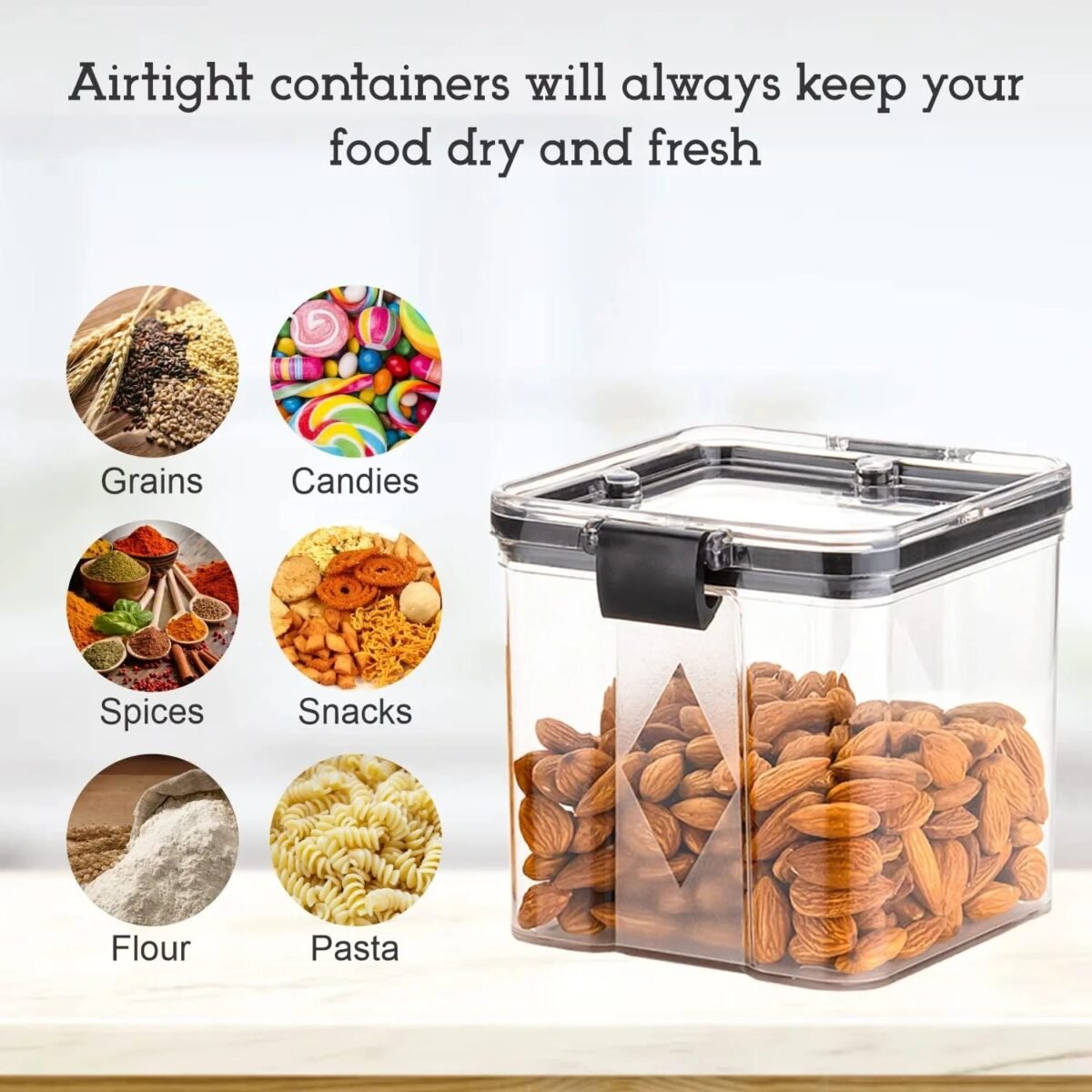 Airtight Clear Grocery Storage Containers 700ml | HAULKART - Image 5